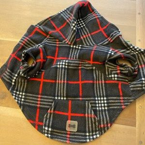 Plaid fleece dog sweater